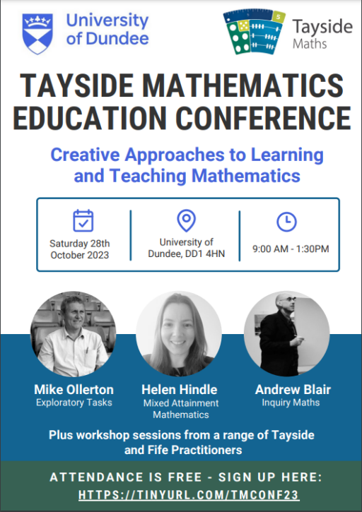 Tayside Maths Conference is Open for Registration